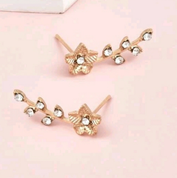 2/$29 Gold Rhinestone Earrings - Picture 2 of 2